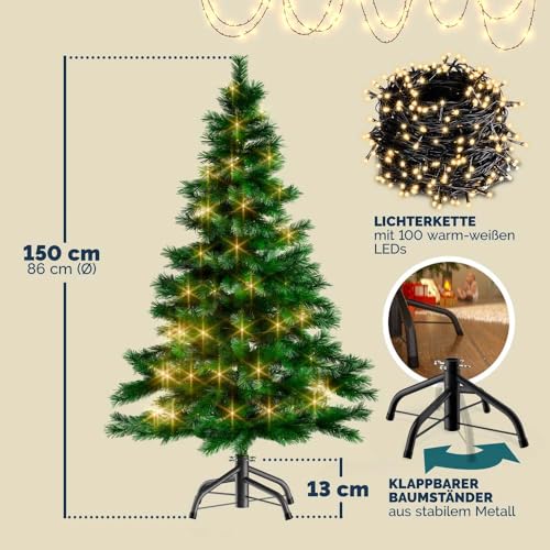 Casaria künstlicher Weihnachtsbaum mit LED-Lichterkette - 6