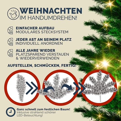 Casaria künstlicher Weihnachtsbaum mit LED-Lichterkette - 8