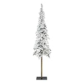 Kaemingk Künstlicher Weihnachtsbaum, Schnee, alpin, schmal, 1,5 m