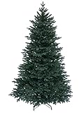 RS Trade 1418 120 cm 100% PE Spritzguss Weihnachtsbaum künstlich (Ø ca. 86 cm) mit ca. 1265 Spitzen, schwer entflammbarer Tannenbaum mit Schnellaufbau Klappsystem inkl. Ständer aus Metall