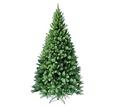 RS Trade 1101 195 cm Weihnachtsbaum PVC künstlich (Ø ca. 114 cm) mit 984 Spitzen - Preis-LEISTUNGSSIEGER - Schnellaufbau Klappsystem, schwer entflammbar, Tannenbaum inkl. Metall Christbaum Ständer