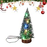 Mini Weihnachtsbaum mit Beleuchtung,Mini LED Weihnachtsbaum,Weihnachtsbaum Klein,Weihnachtsbaum Deko,Weihnachtsbaum Künstlich Klein,LED Tannenbaum,Weihnachtsdekoration, 10CM