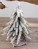 artplants.de Kunstbaum Tannenbaum Sorta mit Schnee, 20cm - Künstlicher Weihnachtsbaum