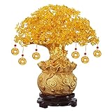 Oneroomone Reicher Baum, Geld Baum Feng Shui Bonsai, Gold Glücksbaum, für Zuhause, Büro, Ladendekoration