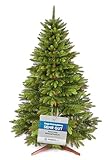 Premium Weihnachtsbaum künstlich 180cm -TESTSIEGER - Naturgetreu, dichte Zweige, Künstlicher Weihnachtsbaum mit Holzständer und Aufbewahrungstasche –Tannenbaum künstlich von Pure Living